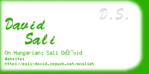 david sali business card